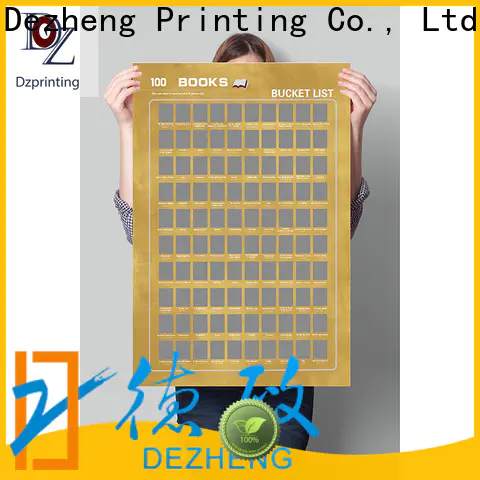 Dezheng high-quality book scratch poster for business For movies collect