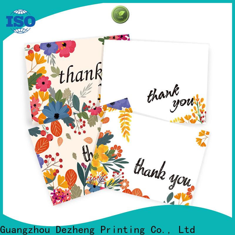 Dezheng quality classic thank you cards factory for gift