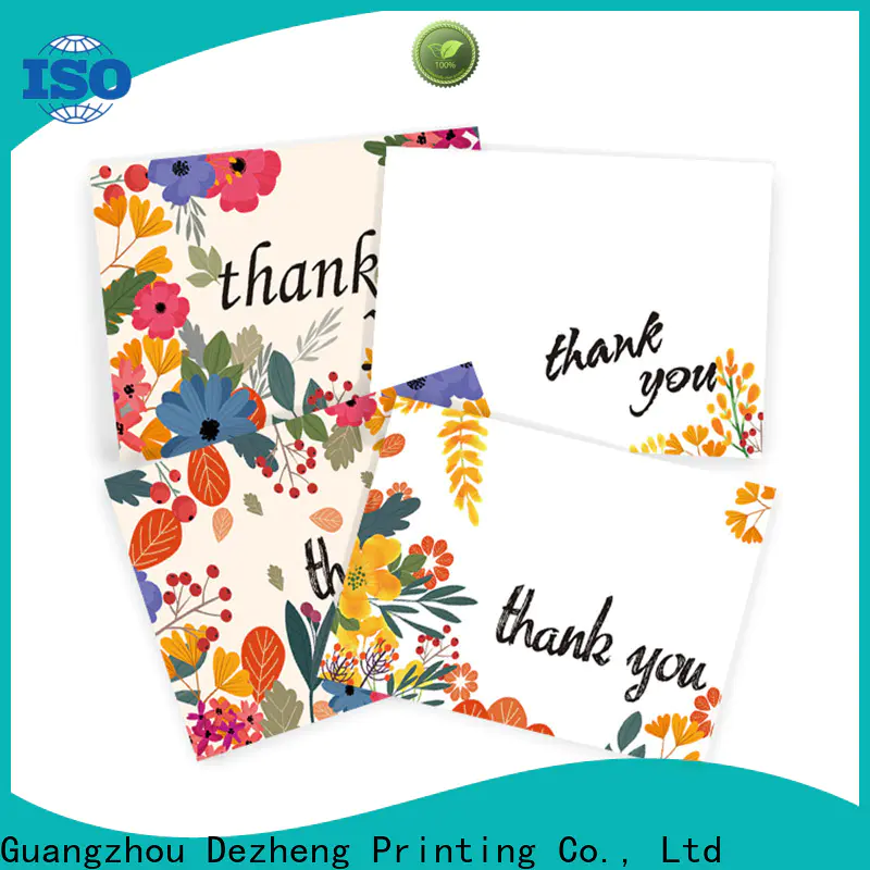 Dezheng quality classic thank you cards factory for gift