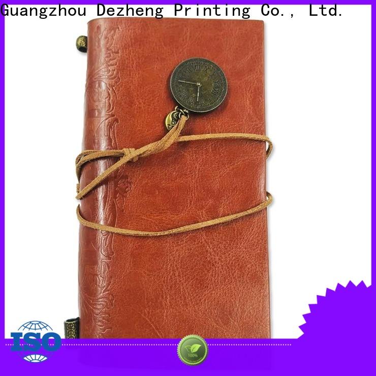 Dezheng Latest best leather notebook bulk production For student