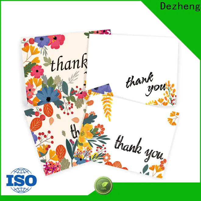 Dezheng Custom personalised thank u cards for business for gift