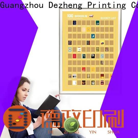 Dezheng off scratch off poster books customization For movies collect