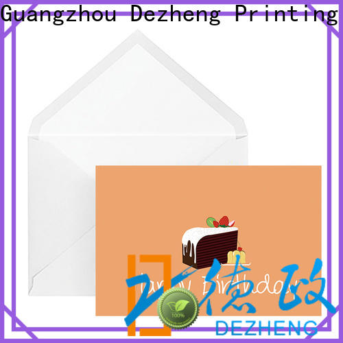 Dezheng durable happy birthday wishes greeting cards for business For gift card