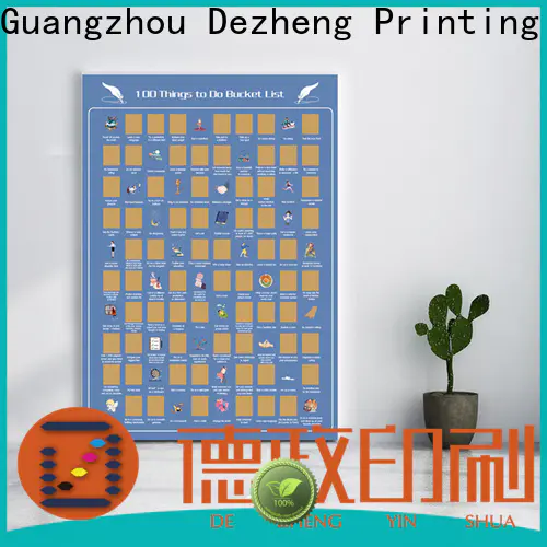 Dezheng factory scratch poster for business