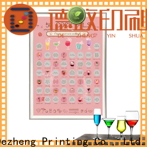 Dezheng company bucket list scratch poster customization