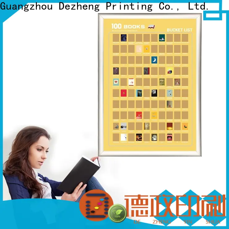Dezheng Latest scratch off poster books customization For