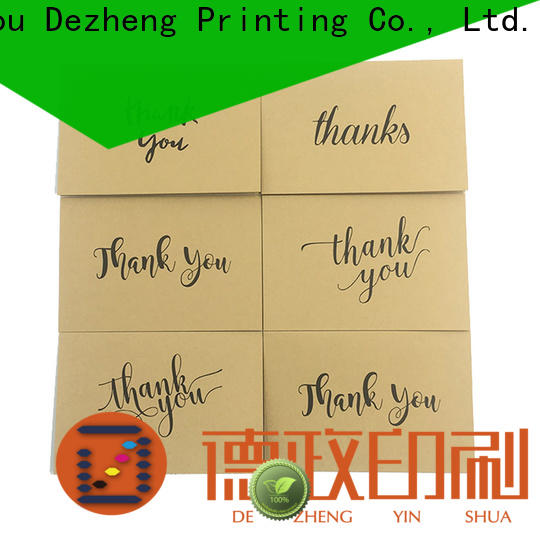 Dezheng Latest classic thank you cards Suppliers for gift