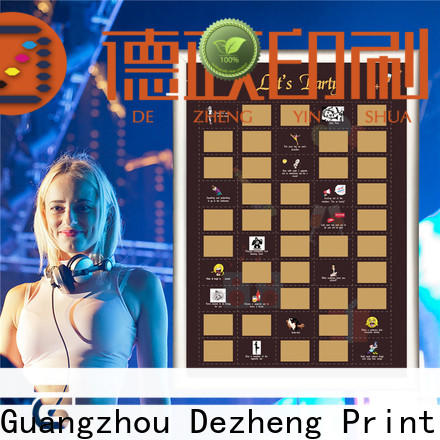 Dezheng factory bucket list scratch poster customization