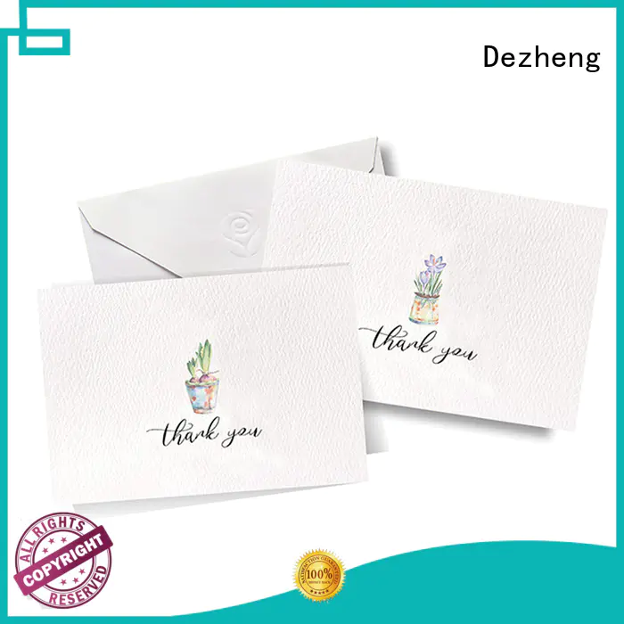 Dezheng gold greeting card design free sample for gift