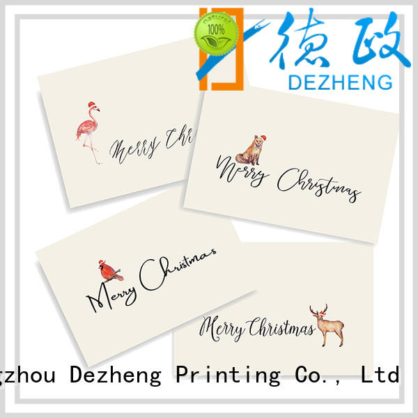 Dezheng white xmas greeting card for wholesale For festival gift