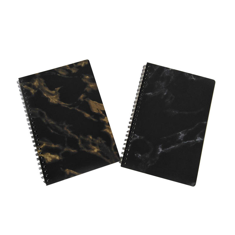 2019 new design custom logo eco friendly student marble spiral notebook