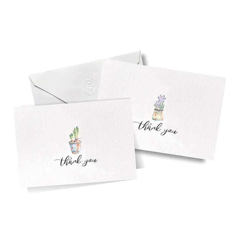 100 Pack Wholesale Blank Thank You Greeting Cards With White Envelopes