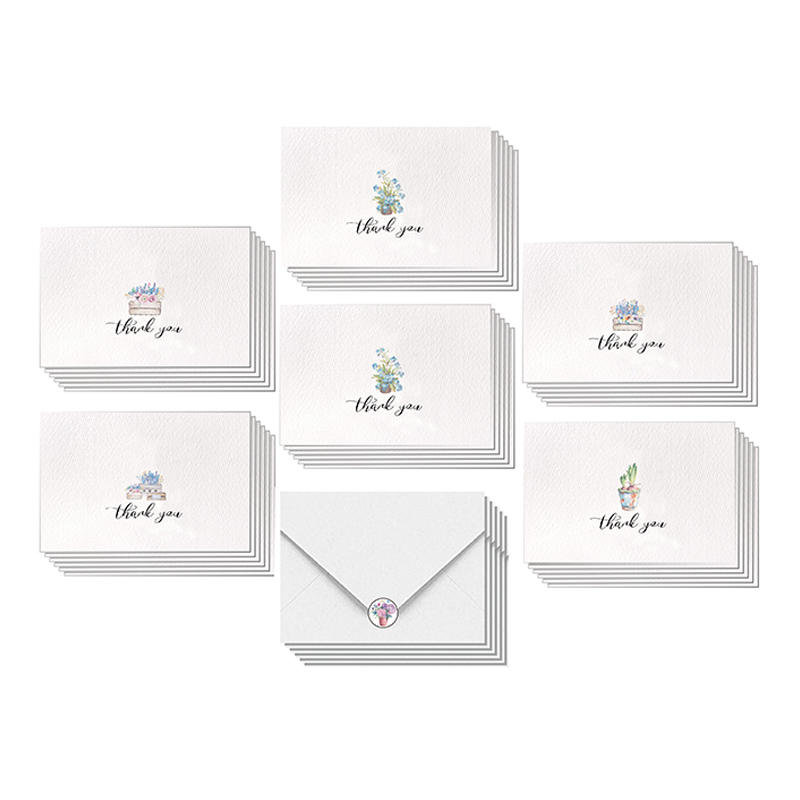 product-100 Pack Wholesale Blank Thank You Greeting Cards With White Envelopes-Dezheng-img-2