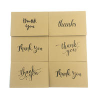High Quality 4x6 Recycled Kraft Paper Thank You Cards Pack With Envelope