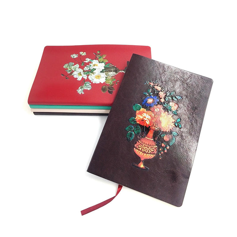 product-B5 A5 A6 PU Leather Ruled Pages Journal Premium Color Edge Notebook With Ribbon Bookmark-Dez-1