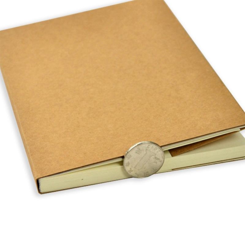 product-Dezheng-32K Journal Custom Plain Kraft Paper Blank Cover Sketch Book With Nude Spine Exposed-1