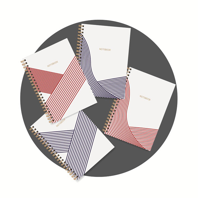 product-Simple Design Printing Gold Spiral notebook Bound A5 Elegant Pink Journal-Dezheng-img-2