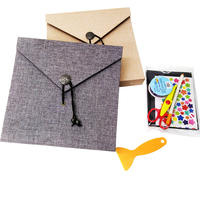 Loose-Leaf Binding Square 10x10 Hardcover Linen Photo self 
 Album Adhesive Pages With String Closure