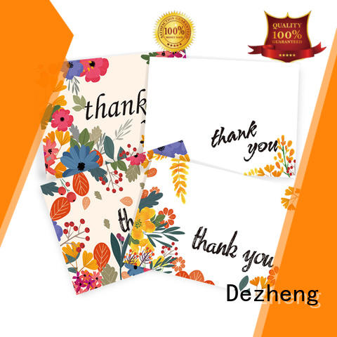 Dezheng on-sale beautiful thank you cards floral for gift