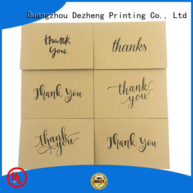Dezheng latest thank you greeting cards customization for festival