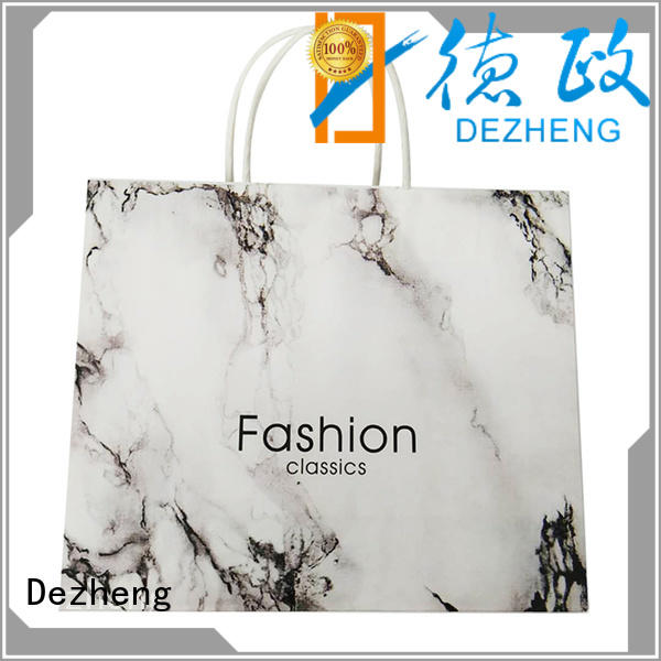 Dezheng white paper shopping bags customization for friendship