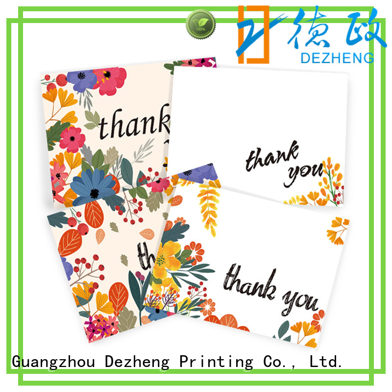 Dezheng recycled personalized congratulations cards supplier for festival