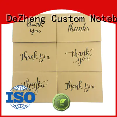 Dezheng kraft custom printed thank you cards customization for gift