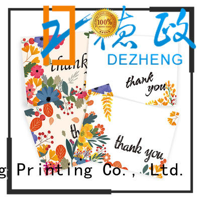 Dezheng cards Personalized thank you cards manufacturers for festival