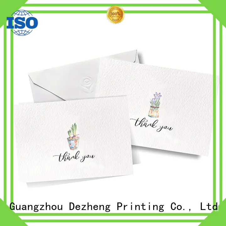 Dezheng gold custom greeting cards free sample for gift