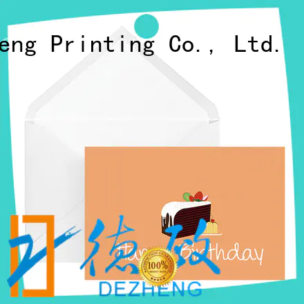 Dezheng white birthday wishes card free sample