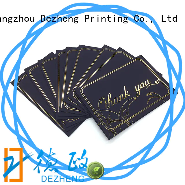 Dezheng 2019 new design custom made greeting cards foil