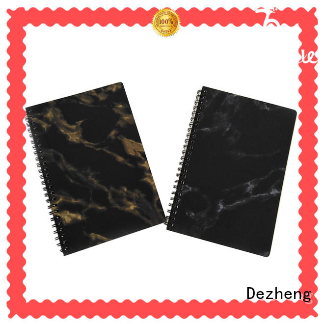 eco 2019 new design custom logo eco friendly student marble spiral notebook Dezheng