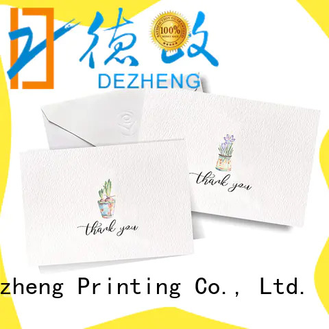 Dezheng portable custom greeting card printing free sample for friendship