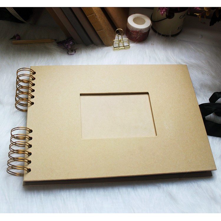 video-DIY Scrapbook Kraft Paper Hardcover Photo Album with Ribbok-Dezheng-img-2