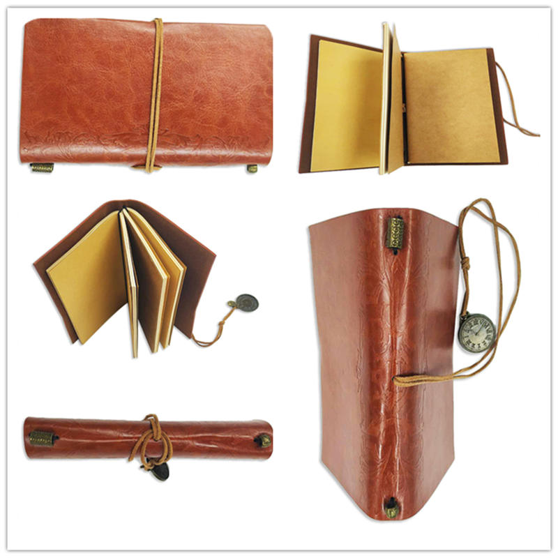 product-PU Leather Journal Vintage Style Leather Travelers Notebook With Credit Card Holder-Dezheng--2