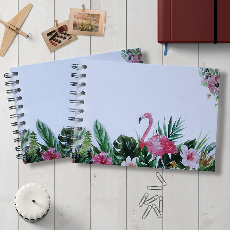 Self Adhesive Pages Photo Album Flamingo Print  Scrapbook With 20 Pages