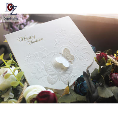 Custom Pattern Elegant Special Paper Wedding Gift Cards Envelope With Butterfly Buckle Closure