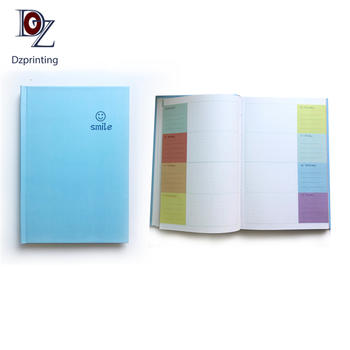 Custom logo journals hardcover A5 day week month planner hardcover with color pages