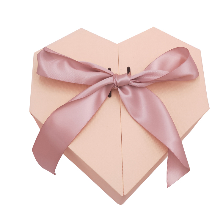 Pink heart-shaped gift boxes for birthday