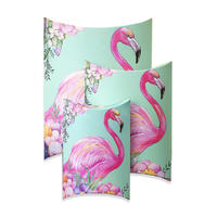 Flamingo design large custom packaging box wig pillow box for promotion