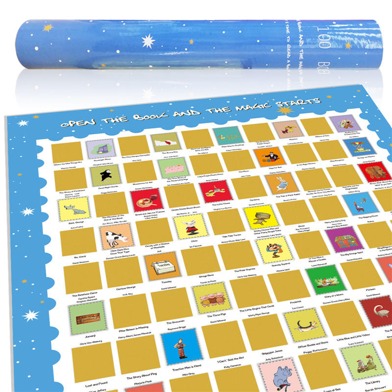 product-Dezheng-100 Picture Books Bucket List Scratch off Poster for Children-img
