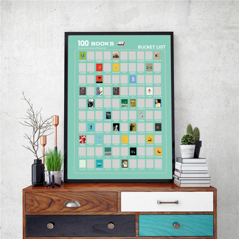 product-Dezheng-100 book poster scratch off bucket list young adult green-img