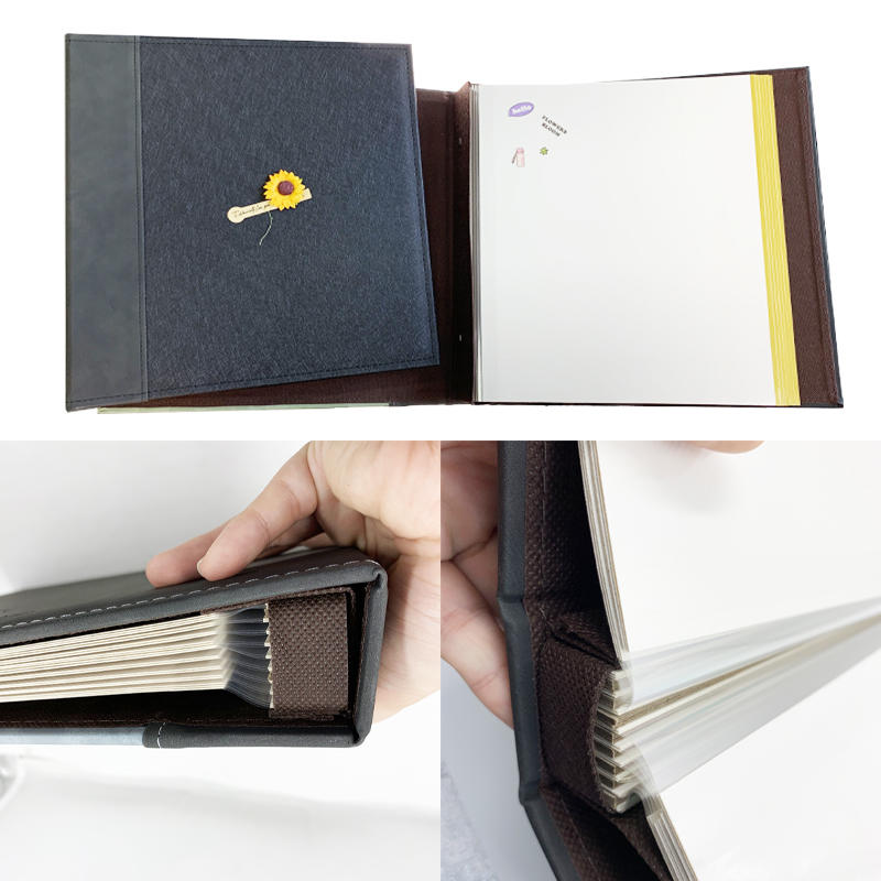 product-Dezheng-Big Photo Album | Large Capacity 4x6 Splicing PU Leather Self Adhesive 80 Pages-img-1