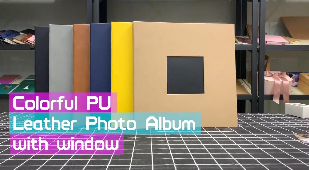 Hardcover PU Leather Photo Album With Window