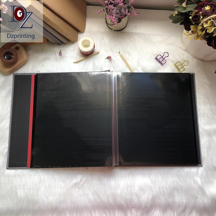 product-Dezheng-Blank Design Leather Cover Photo Album Book Journal DIY Scrapbook With 80 Self-adhes-1