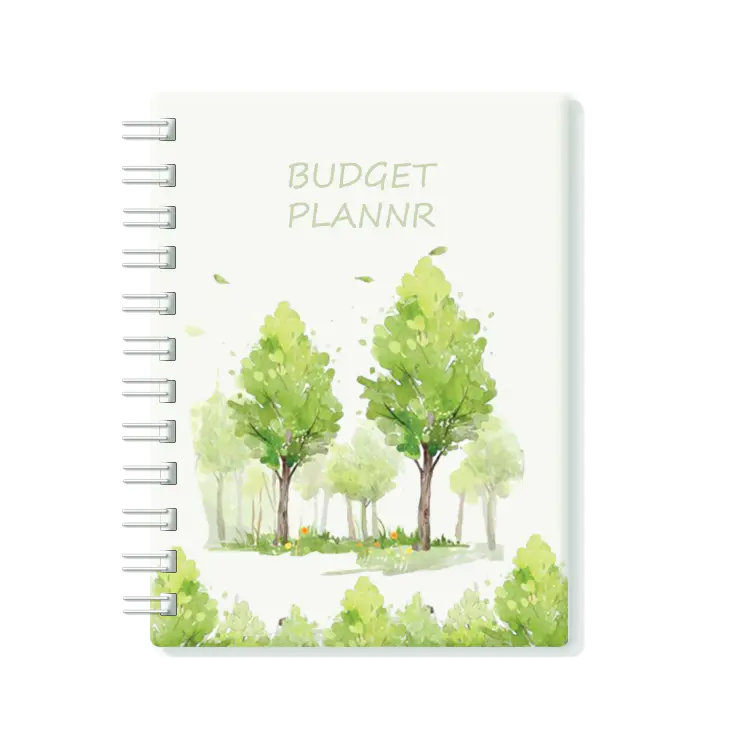 2022 Planner Green Floral Ruled Lined Notebook White Paper for Students Office School Supplies, Budget Planner