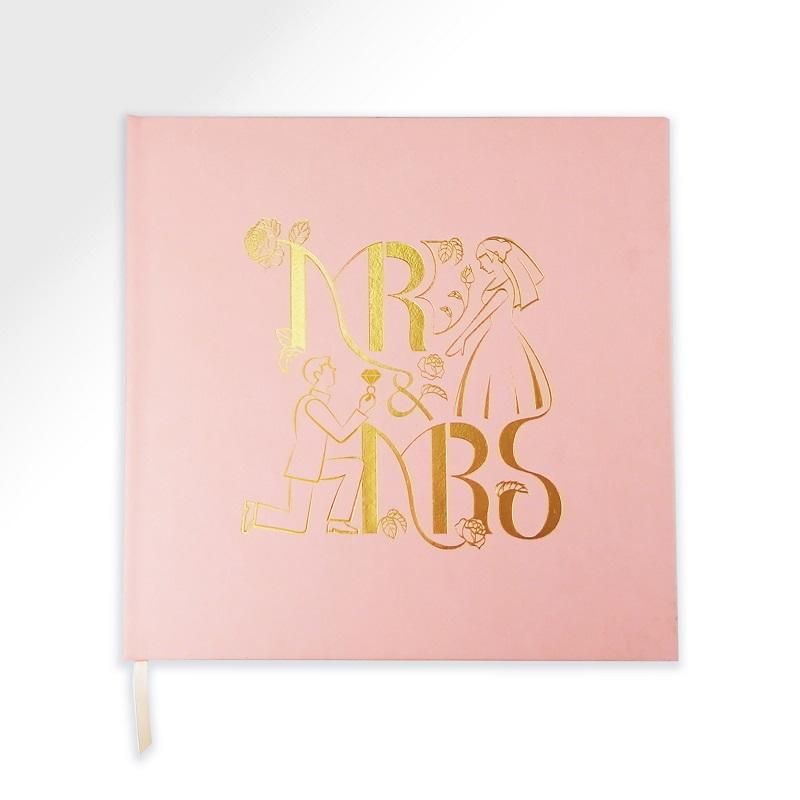 product-Dezheng-Wedding Guest Book Polaroid Album Photo Guestbook Registry Sign-in with Gold Foil G-1