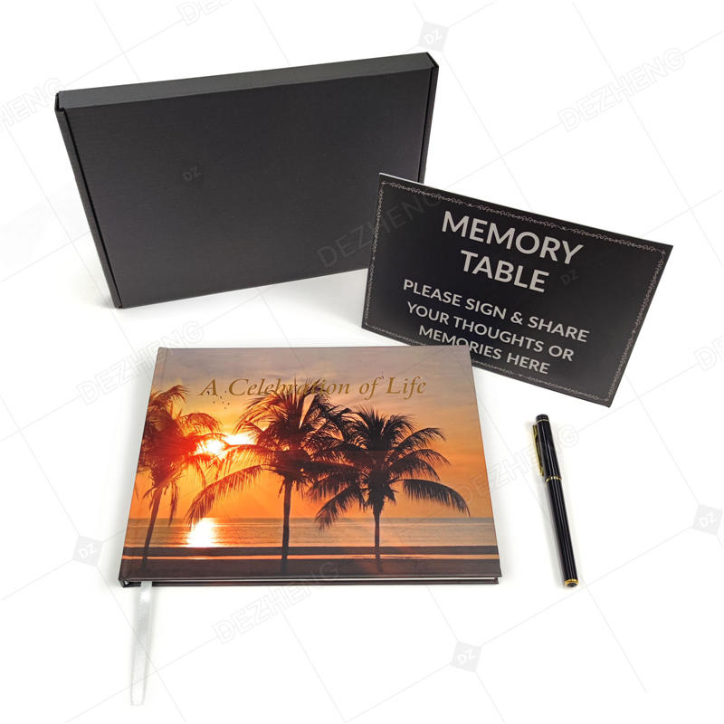 product-Grassland Funeral Guest Book Celebration of Life Memorial Service Memorial Guest Book for Fu-1