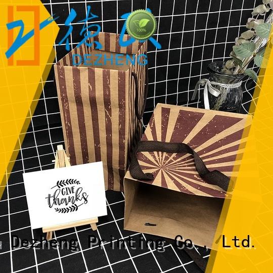 Dezheng bag custom printed kraft paper bags company for friendship