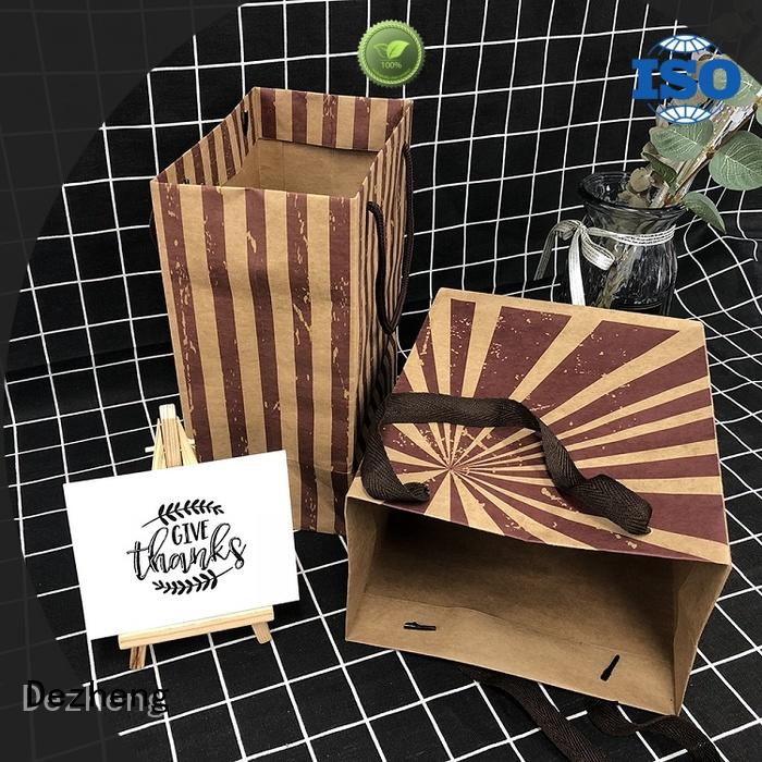 Dezheng gift custom printed kraft paper bags factory for friendship